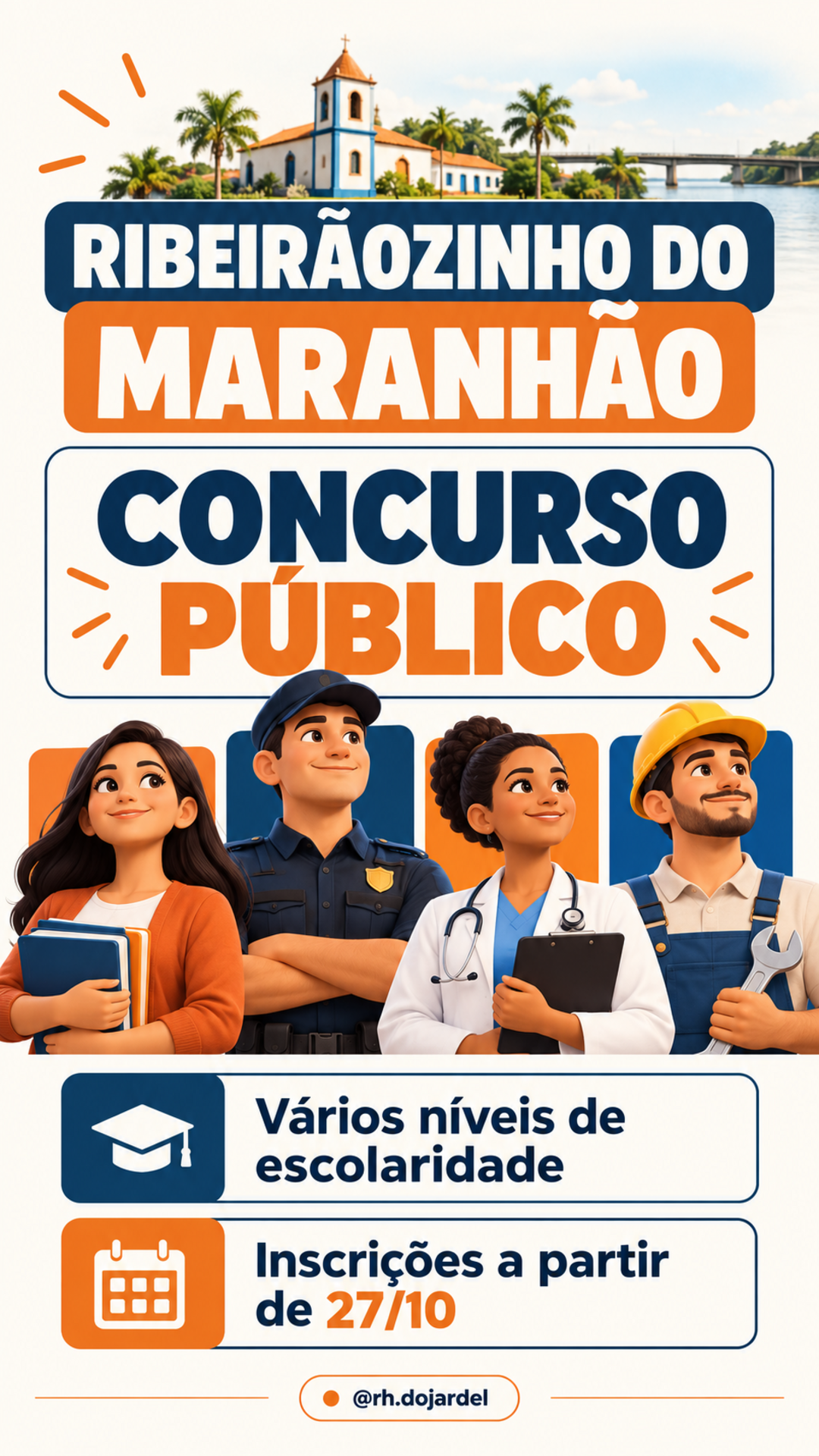 Ribeirãozinho abre concurso para vários níveis, com salários de até R$ 6.500; inscrições começam amanhã